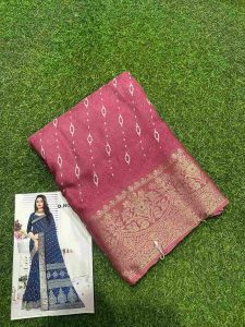 Maroon Gold Bandhani Silk – RedSilk-5