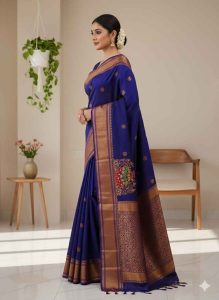 Royal Blue Banarasi Weave – BlueBanarasi-4