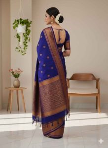 Royal Blue Banarasi Weave – BlueBanarasi-5