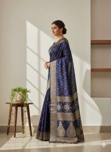 Sapphire Blue Bandhani Silk – BlueSilk-2