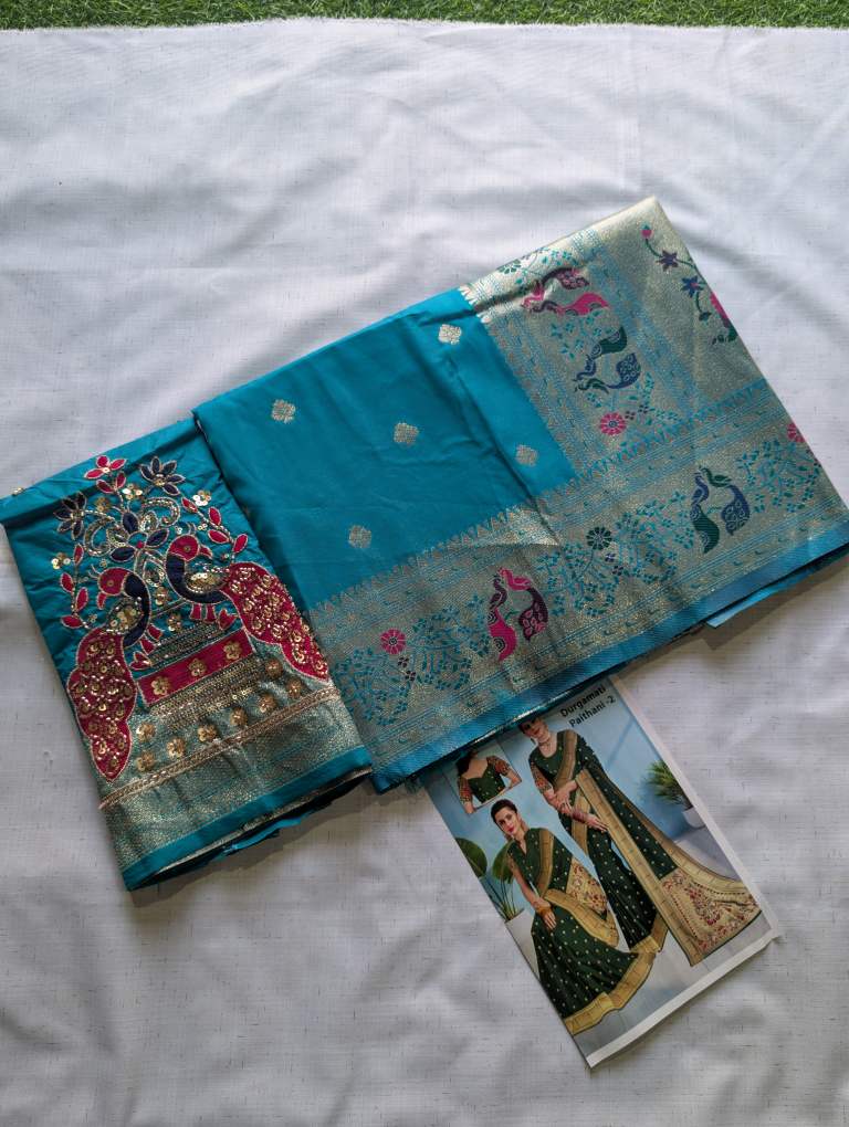 Durgamata paithani BLU1